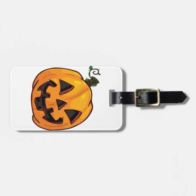 Rolig Halloween Pumpa T-Shirt Bagagebricka (Horisontell Framsida)