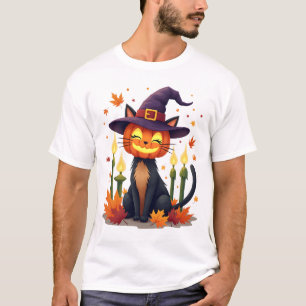 Rolig Halloween Pumpahuvud Kattälskare T Shirt