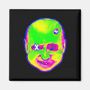 Rolig Halloween Putin Clown 1980-tal Retrokonst Uk Magnet