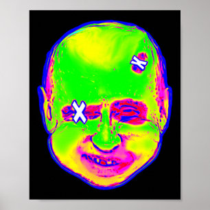 Rolig Halloween Putin Clown 1980-tal Retrokonst Uk Poster