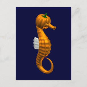 Rolig Halloween sjöhästar Vykort