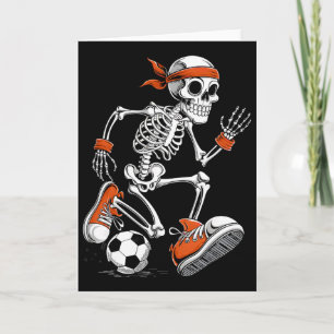 Rolig Halloween Skelett Fotbollskostym Kort