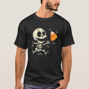 Rolig Halloween Skelett Majs Candy Dräkt Barn B T Shirt
