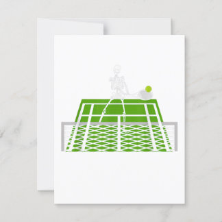 rolig halloween skelett skalle spelar tennis inbjudningar