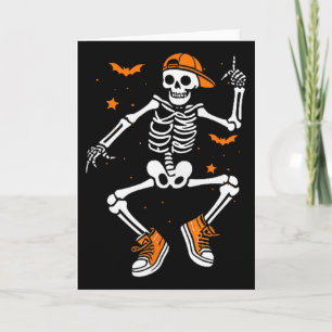 Rolig Halloween Skelett Trump Halloween Kostym Kort