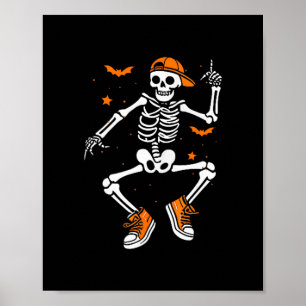 Rolig Halloween Skelett Trump Halloween Kostym Poster