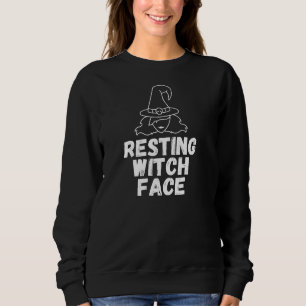 Rolig Halloween-skjorta med häxans vila-ansikte T Shirt