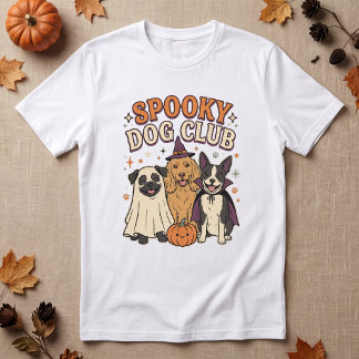 Rolig Halloween Spök Hund Pumpa T Shirt