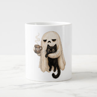 Rolig Halloween Spök Katt, Meh Kaffe Kuslig Katt Jumbo Mugg
