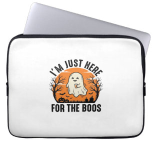 Rolig Halloween-spöke Bara Här för Bu-arna Tröja Laptop Fodral