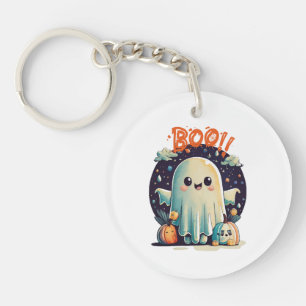 Rolig Halloween-spöke Boo i galaxen