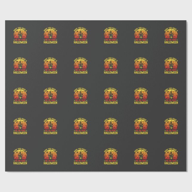 Rolig Halloween Spökhus Mig På Någon Design Presentpapper (Platt)