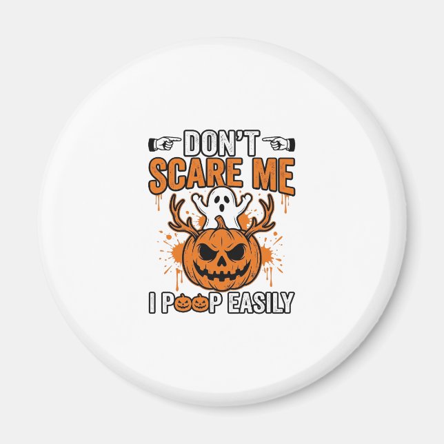 Rolig Halloween Spökpumpa Citat Vektor Design_ Magnet (Framsidan)