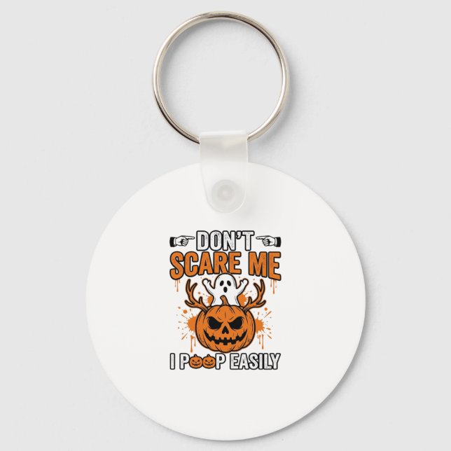 Rolig Halloween Spökpumpa Citat Vektor Design_ Nyckelring (Framsida)