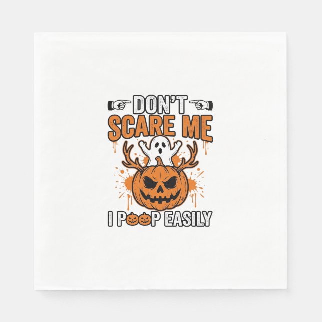 Rolig Halloween-spökpumpa Citat Vektor Design_ Pappersservett (Framsidan)
