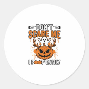 Rolig Halloween Spökpumpa Citat Vektor Design_ Runt Klistermärke