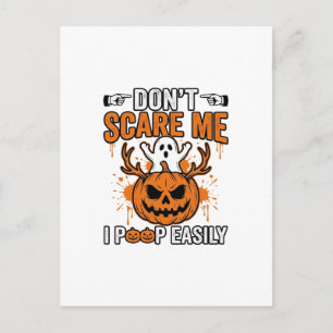 Rolig Halloween Spökpumpa Citat Vektor Design_ Vykort