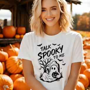 Rolig Halloween T-shirt - Prata spöklikt med mig
