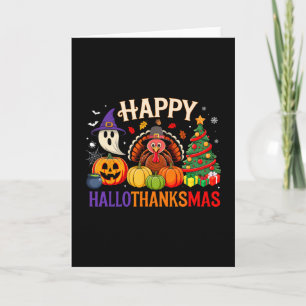 Rolig Halloween Thanksgiving jul Glad Hallo Kort
