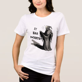 Rolig Halloween-tröja, den har fickor Grim Reaper T Shirt