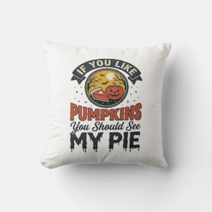 Rolig Halloween-tröja design med pumpapaj vintage_ Kudde