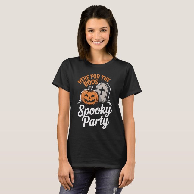 Rolig Halloween-tröja med pumpa T Shirt (Hel framsida)