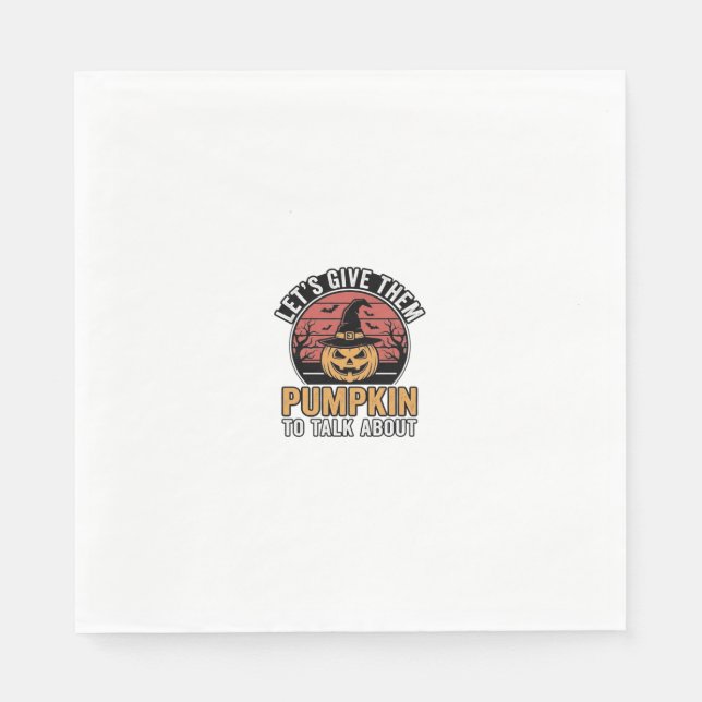 Rolig Halloween-tröja med pumpadesign_1 Pappersservett (Framsidan)