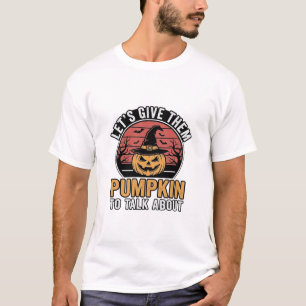 Rolig Halloween-tröja med vintage pumpadesign_1 T Shirt