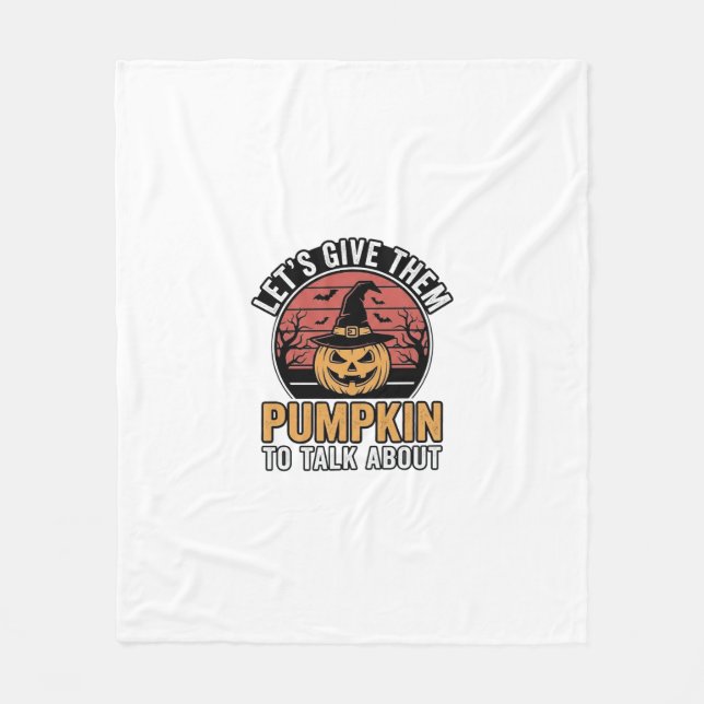 Rolig Halloween-tröja med vintagepumpadesign_1 Fleecefilt (Framsidan)