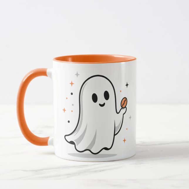 Rolig Halloween-typografi kaffemug Mugg (Vänster)