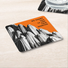 Rolig Halloween Underlägg Papper Kvadrat