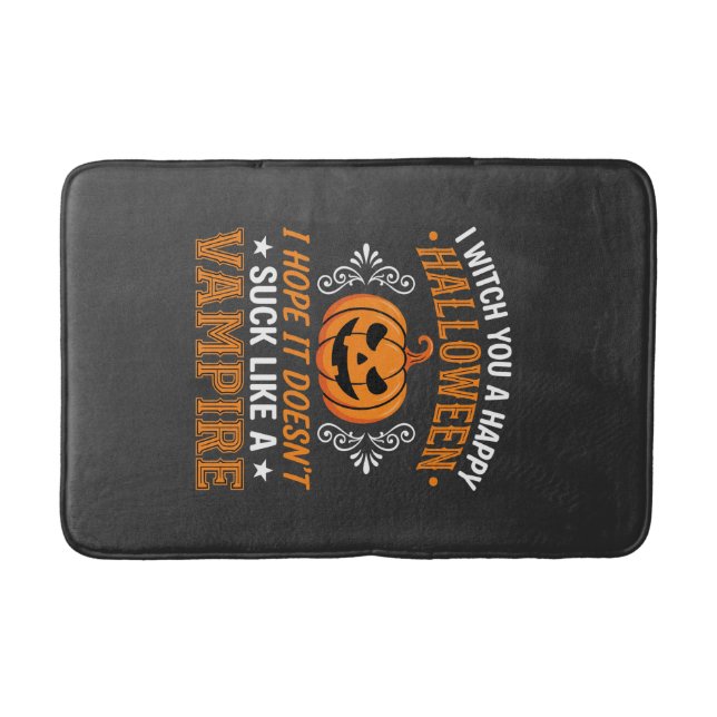 Rolig Halloween Vampyr Pumpa Badrumsmatta (Framsidan)