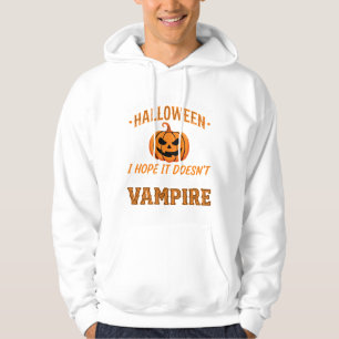 Rolig Halloween Vampyr Pumpa Hoodie