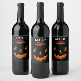 Rolig Halloween Vinflaska Etikett