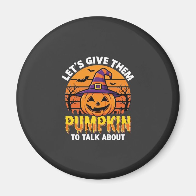 Rolig Halloweendesign med pumpa och ordlek2 (1)_1 Magnet (Framsidan)