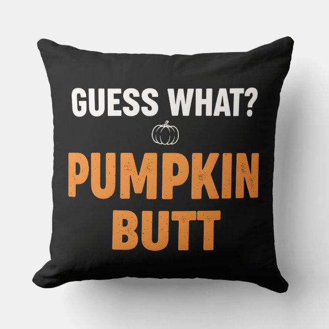 Rolig Halloweendesign med pumpa och stjärt Kudde (Framsida)