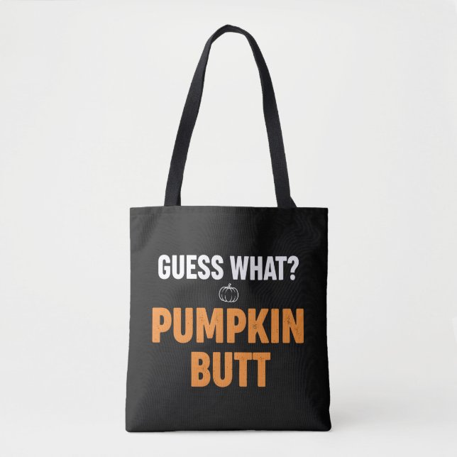 Rolig Halloweendesign med pumpa och stjärt Tygkasse (Framsida)