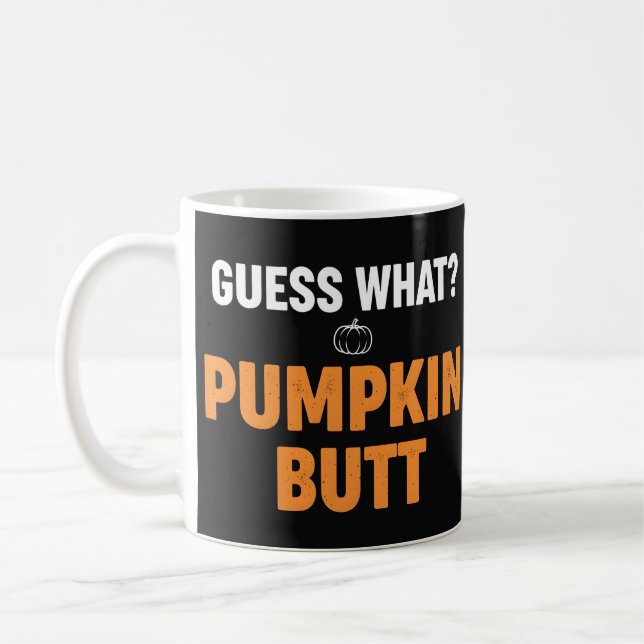 Rolig Halloweendesign med pumpa rumpa Kaffemugg (Vänster)
