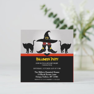 Rolig Halloweenfest för Häxor Inbjudan