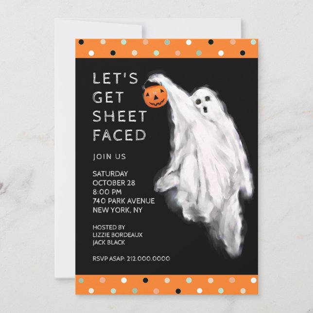 Rolig Halloweenfest Inbjudningar (Framsida)
