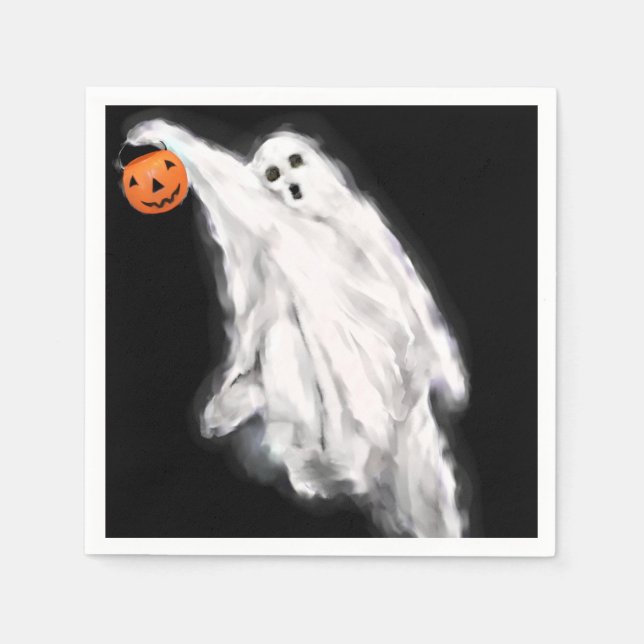 Rolig Halloweenfest Pappersservett (Framsidan)