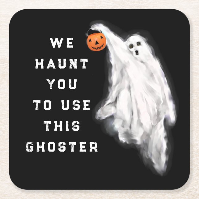 Rolig Halloweenfest Underlägg Papper Kvadrat (Framsidan)