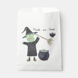 Rolig Halloweenpåse med häxa