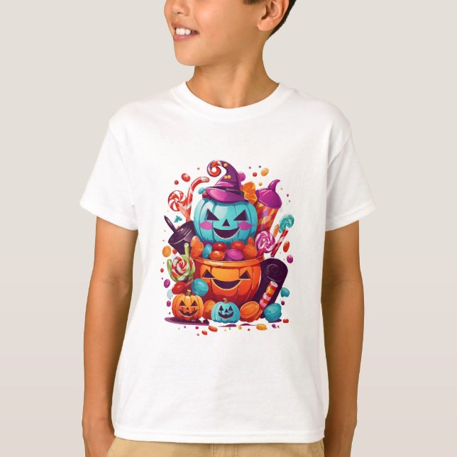 rolig halloweenpumpa t shirt (Framsida)