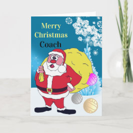 Rolig hälsning för jul för Santa Netballlagledare Helgkort