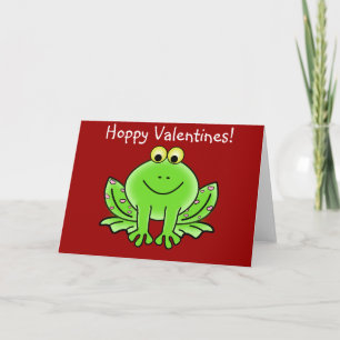 Rolig hälsning för kärlekgroda: Hoppy valentin dag Helgkort