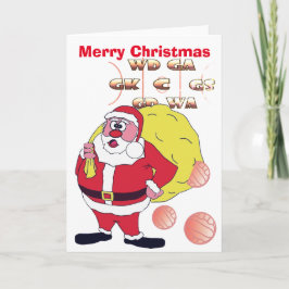 Rolig hälsning för Santa Netballjul Helgkort