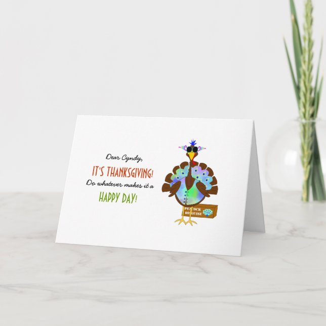 Rolig hälsning för Turkiet dagthanksgiving Helgkort (Framsida)
