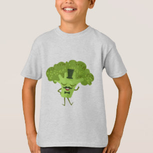 Rolig hälsosam ät broccoli grafisk t-shirt för poj
