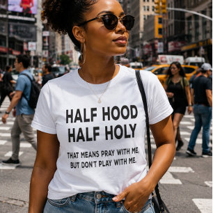 Rolig halvt hood halvt hel T-shirt